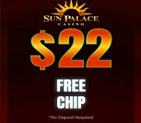 SunPalace Casino 22 No Deposit